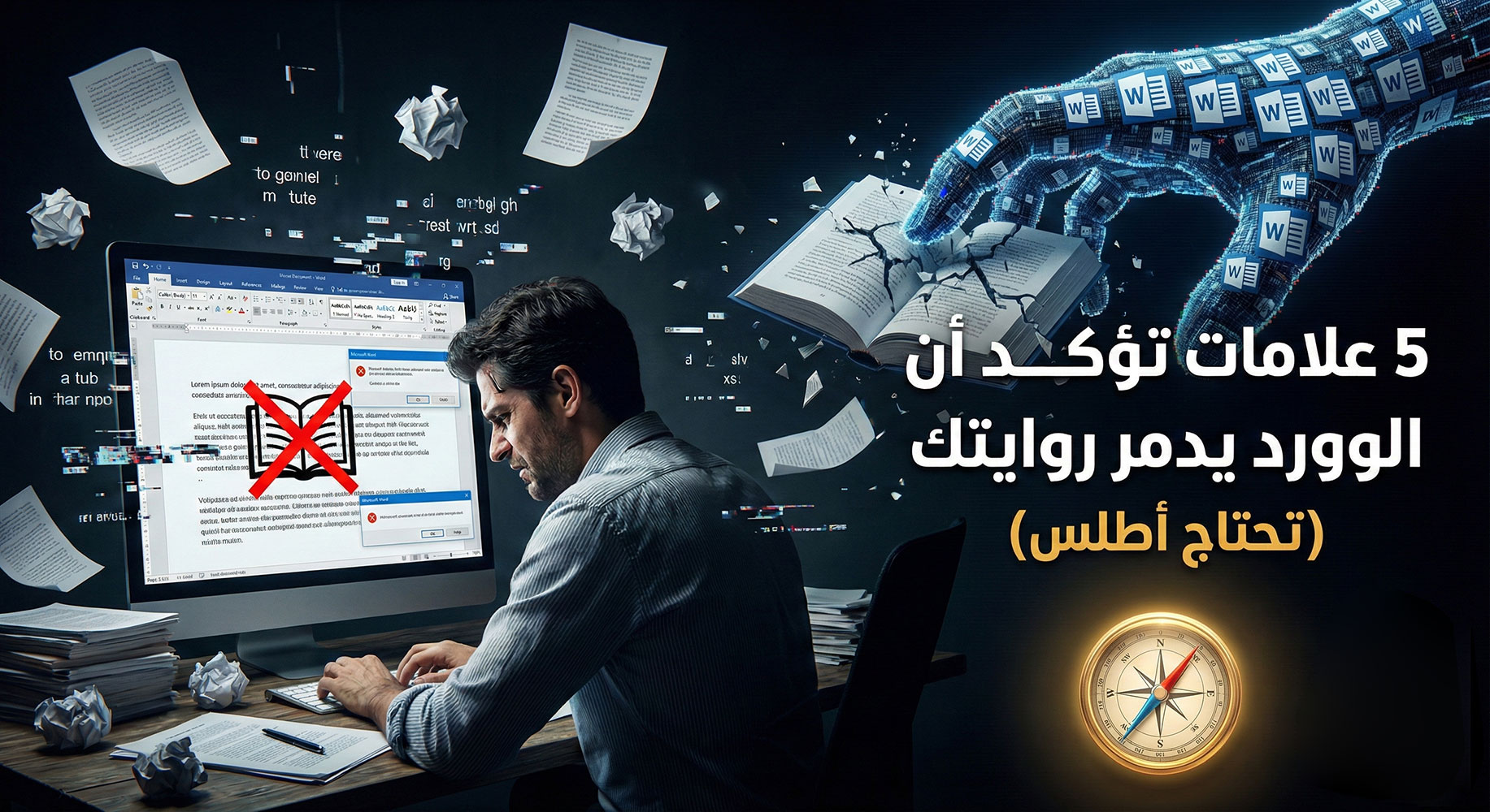 5 علامات تؤكد أن الوورد يدمر روايتك (تحتاج أطلس)